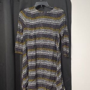 H&M Black and Yellow Patterned Dress